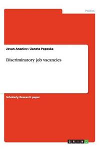 Discriminatory job vacancies