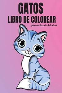 Gatos Libro de Colorear para niños de 4-8 años