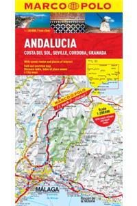 Andalusia, Costa Del Sol, Seville, Cordoba, Granada Marco Polo Map