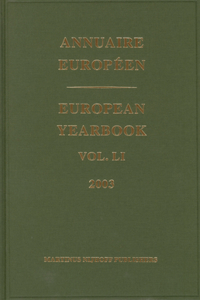 European Yearbook / Annuaire Européen, Volume 51 (2003)