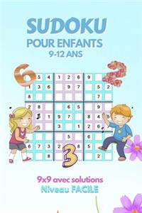 SUDOKU pour Enfants 9-12 ans 9x9 avec solutions niveau FACILE