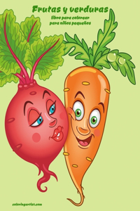 Frutas y verduras libro para colorear para niños pequeños