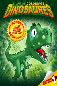 Livre de coloriage Dinosaures Bonus Super jeu au dos