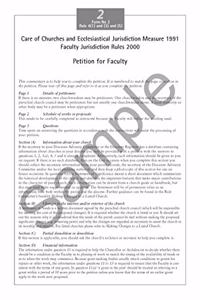 Faculty Jurisdiction Form No. 2