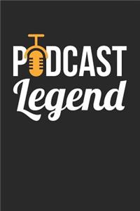 Podcasting Notebook - Podcast 'Podcast Legend' Podcast for Podcasters - Podcasting Journal