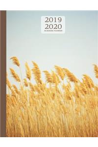 2019 2020 Academic Planner: Marsh Grasses Cover - 1 Year: SEPT - AUG Weekly & Monthly