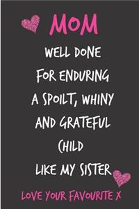 Mom, Well Done for Enduring a Spoilt