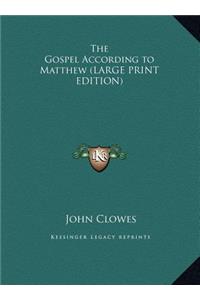The Gospel According to Matthew
