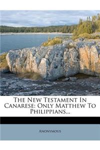 The New Testament in Canarese