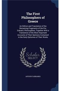 The First Philosophers of Greece