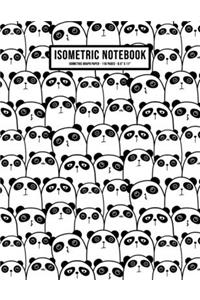 Kawaii Panda Isometric Graph Paper Notebook