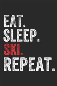 Eat Sleep Ski Repeat Sports Notebook Gift