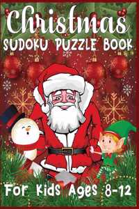 Christmas Sudoku Puzzle Book For Kids ages 8-12