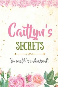 Caitlyn's Secrets personalized name notebook for girls and women