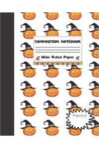 Composition Notebook Wide Ruled Paper