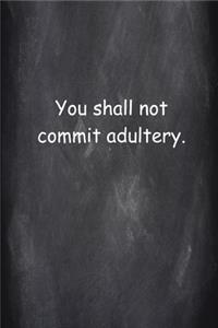 2020 Weekly Planner Religious Modern Wording 6th Commandment Chalkboard Style