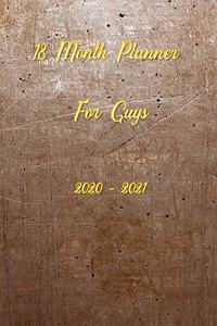 18 Month Planner For Guys 2020 - 2021