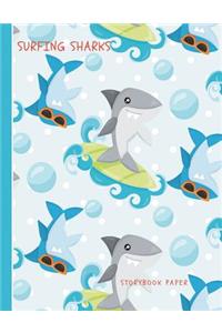 Surfing Sharks Storybook Paper
