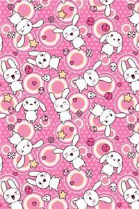 Journal: Kawaii Bunny 150 Wide Ruled Pages 6 X 9 Size Writing Notebook