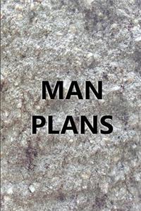 2019 Weekly Planner for Men Man Plans Engraved Carved Stone Style 134 Pages