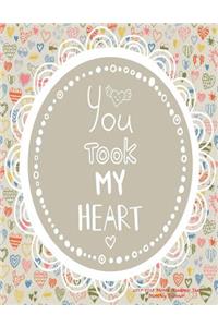 You Took My Heart 2017-2018 18 Month Academic Year Monthly Planner