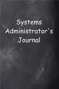 Systems Administrator's Journal Chalkboard Design