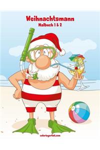 Weihnachtsmann-Malbuch 1 & 2