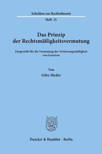 Das Prinzip Der Rechtsmassigkeitsvermutung,