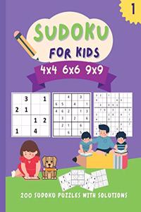 Sudoku for kids 4x4 6x6 9x9