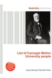 List of Carnegie Mellon University People