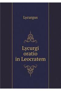 Lycurgi Oratio in Leocratem