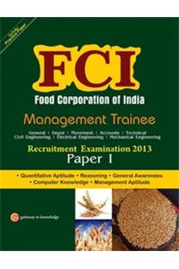 FCI (Food Corporation of India) Management Trainee Recruitment Exam 2013 Paper-1