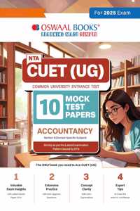 Oswaal NTA CUET (UG) 10 Mock Test Papers Accountancy Hardcover Book (For 2025 Exam)