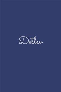 Detlev: notebook with the name on the cover, elegant, discreet, official notebook for notes, dot grid notebook,