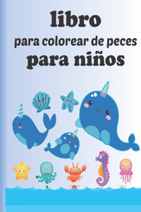 Libro para colorear de peces para niños