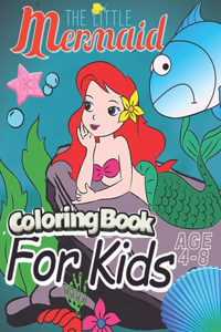 little mermaid coloring book for kids ages 4-8
