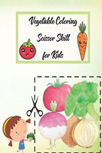 Vegetable Coloring Scissor Skills for Kids