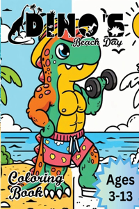 Dino's Beach Day Coloring Book