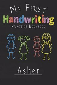 My first Handwriting Practice Workbook Asher