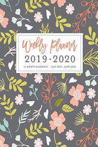 Weekly Planner 2019 - 2020 12-Month Academic, July 2019 - June 2020