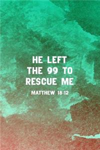 He Left The 99 To Rescue Me Matthew 18