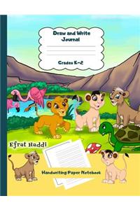 Draw and Write Journal Grades K-2 Handwriting Paper Notebook