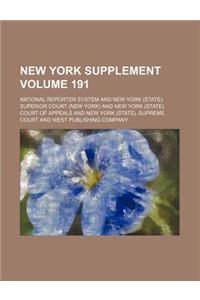 New York Supplement Volume 191