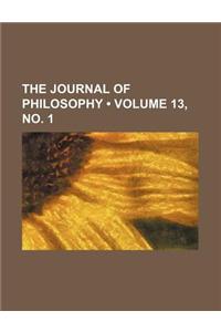 The Journal of Philosophy (Volume 13, No. 1)