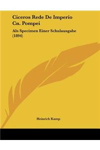 Ciceros Rede De Imperio Cn. Pompei