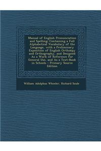 Manual of English Pronunciation and Spelling