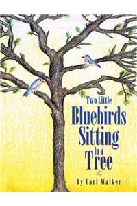 Two Little Bluebirds Sitting in a Tree