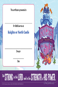 Vacation Bible School (Vbs) 2020 Knights of North Castle Leader Recognition Certificates (Pkg of 12)