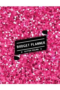Budget Planner Glitter Feeling: Expense Tracker for 24 Months (Pink Shining Glitter) - Size 8.5x11 Inches