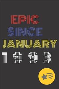 Gift Idea Epic Since 1993 Notebook Vintage Birthday Gift Idea